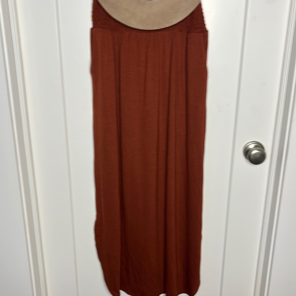 Brown soft maxi skirt size medium